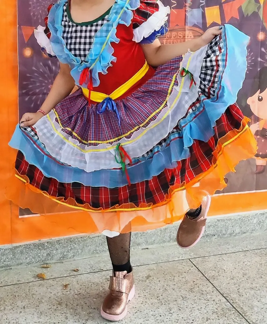 Vestido Junino Colorido
