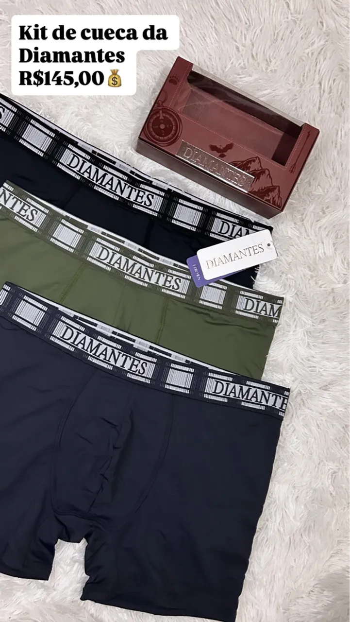 Kit Cueca Diamantes - Conforto e Estilo!