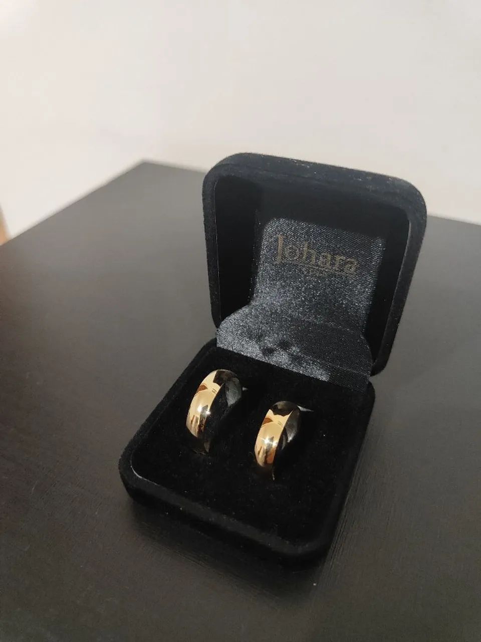 Par de alianças de prata com ouro 18k - Foto 4