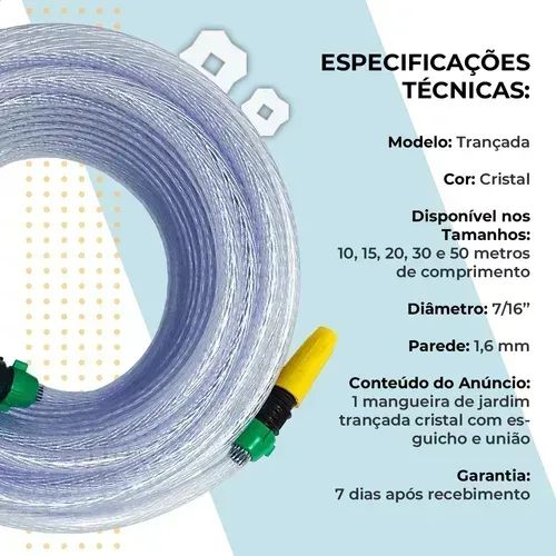 Mangueira De Jardim 30 Metros Kit Com Esguicho Adaptador - Foto 3
