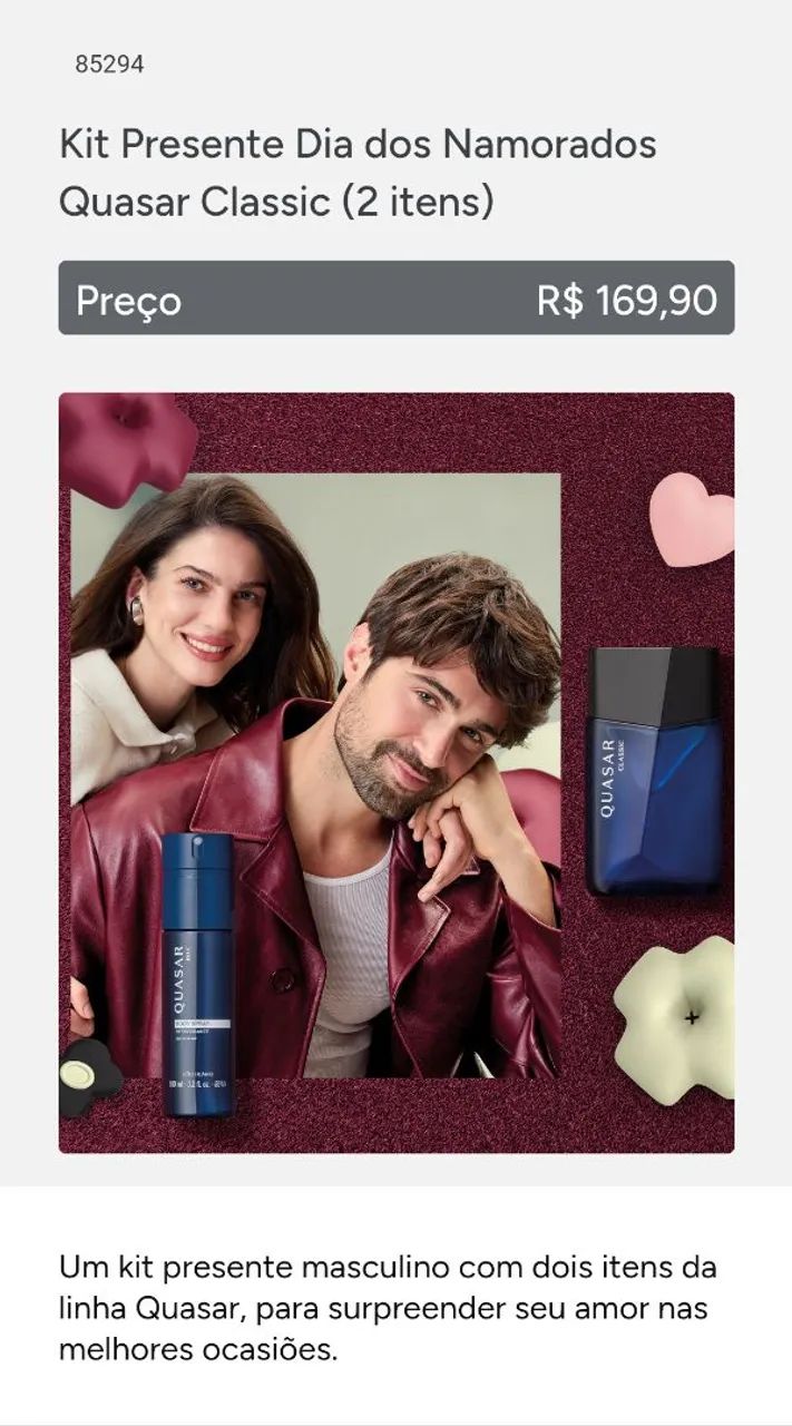 Kit Quasar Classic - Perfume e Desodorante - Foto 5