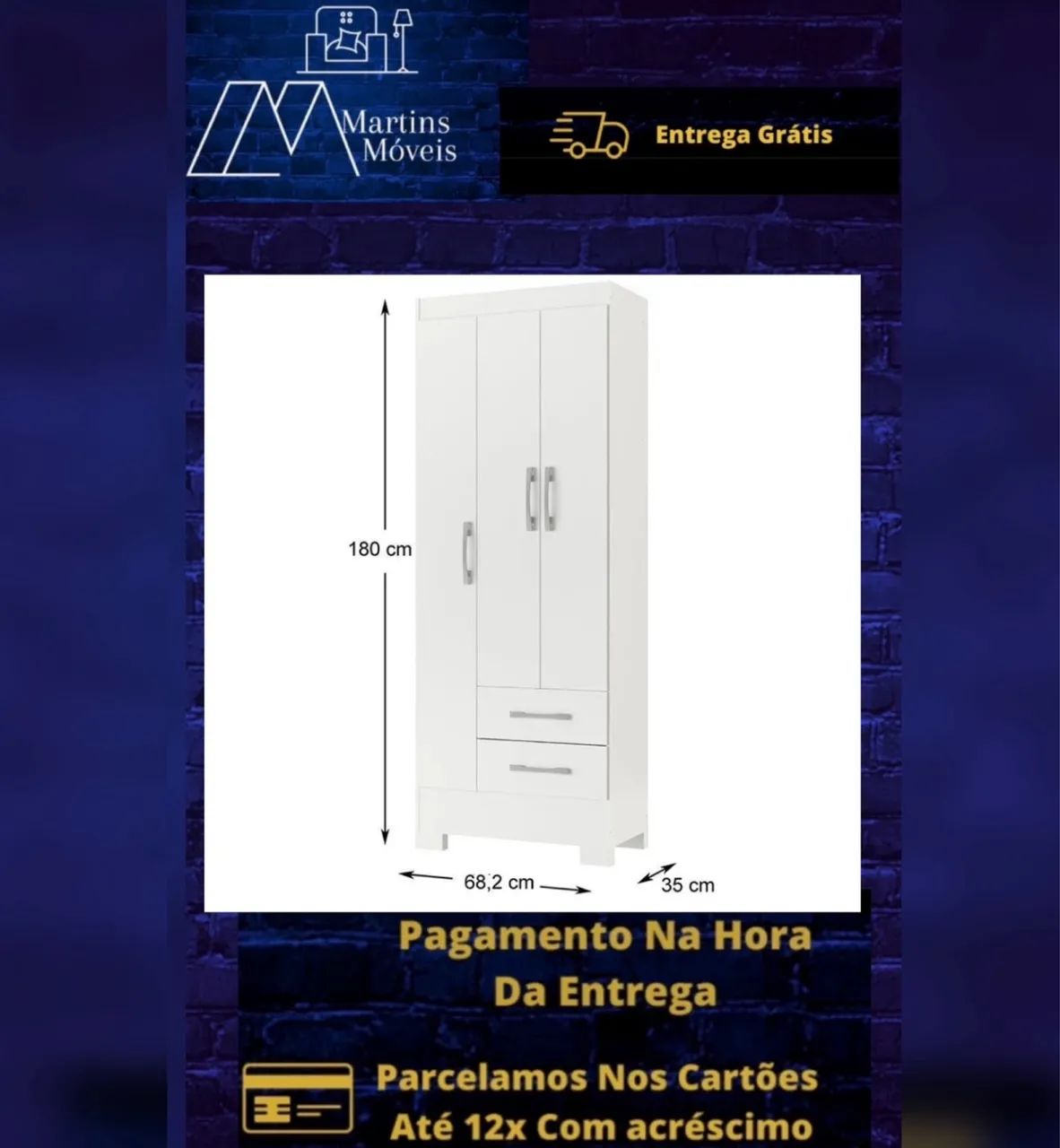 GRANDE PROMOÇÃO GUARDA ROUPA 03 PORTAS RODIAL  ENTREGA GRATIS ACEITA CARTÃO              - Foto 3