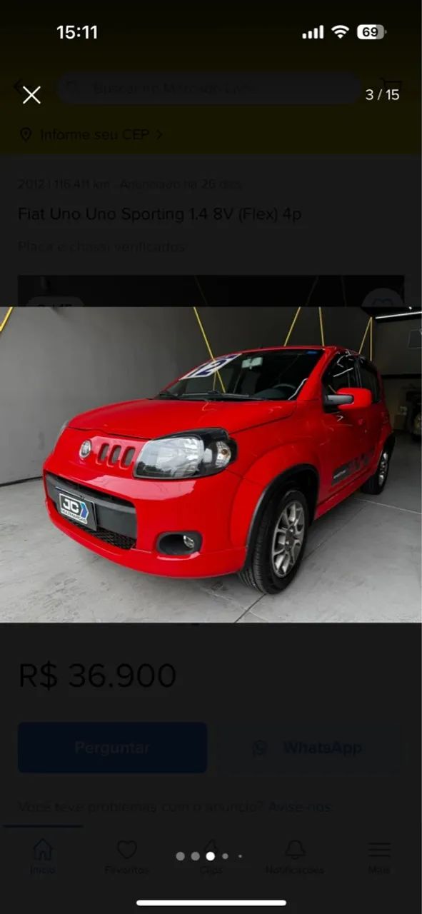 Vendo no boleto Uno Sporting1.4 flex 8v