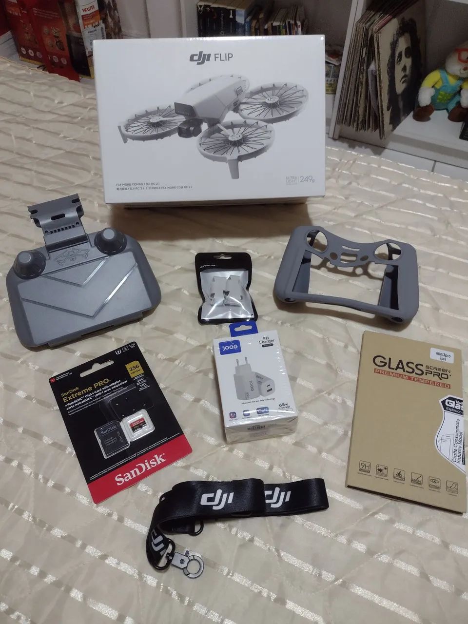 Drone DJI Flip Fly More Lacrado+Cartão SanDisk 256gb + fonte 65watts e diversos acessórios
