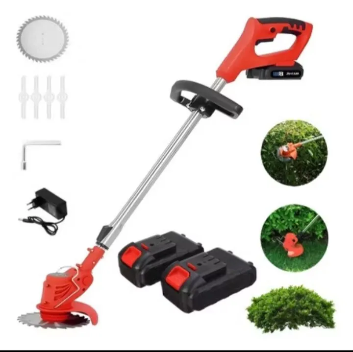 Cortador de Grama Elétrico com Bateria e Acessórios