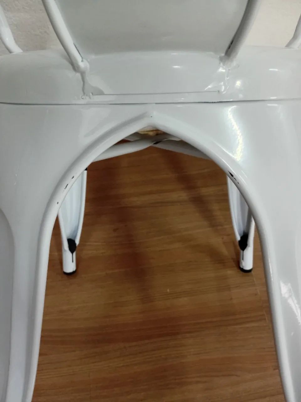 Cadeira Fixa Design Tolix com Braços Metal Branca - Foto 5