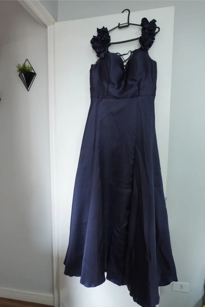 Vestido Longo Azul Marinho  - Foto 3