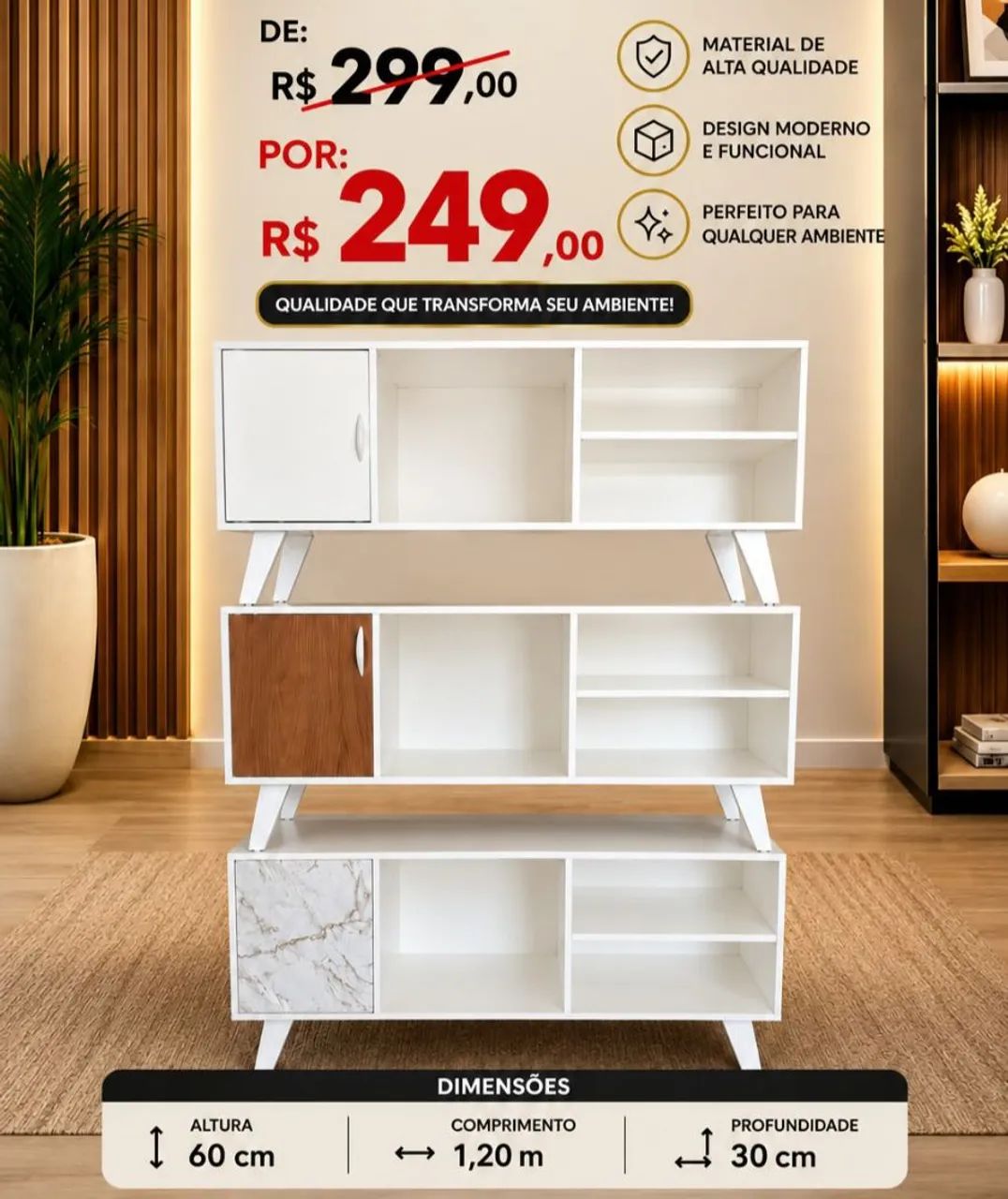 Rack MDF para Televisão  - Foto 2