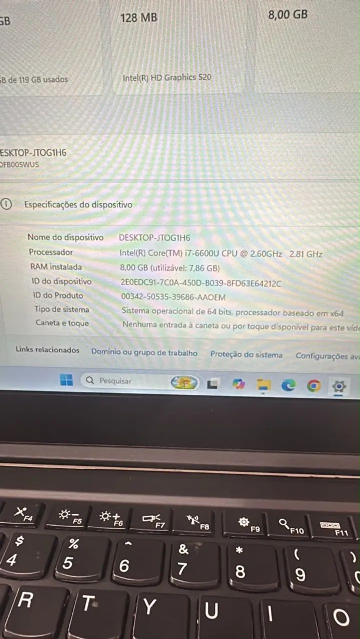 Notebook Lenovo i7 de sexta geração  - Foto 4
