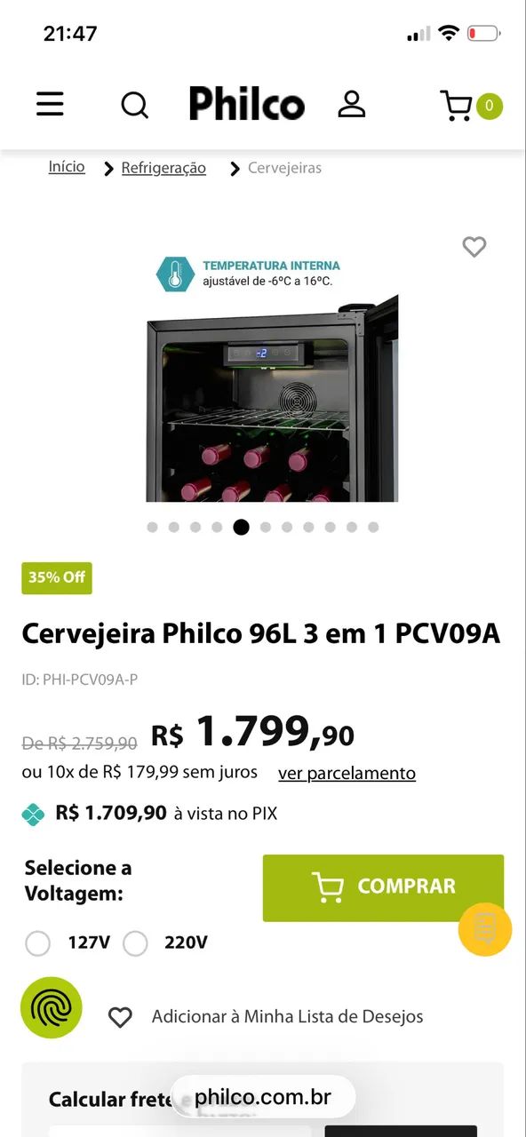 Adega 3 em 1 Philco - Foto 4