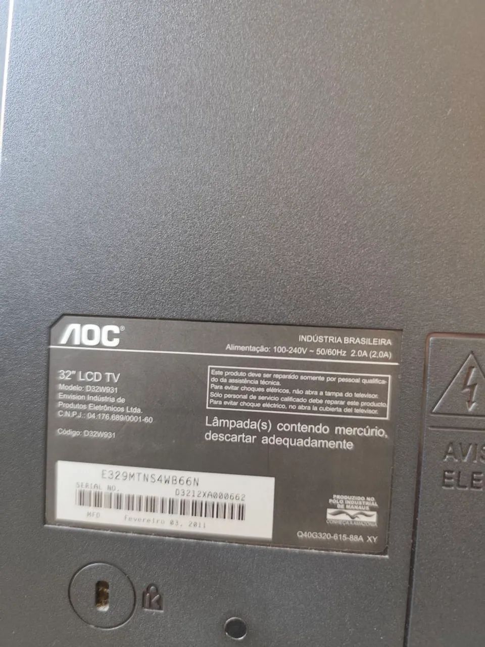 Tv AOC 32 polegadas  - Foto 3