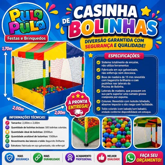 Casinha de bolinhas 2m x 2m - Foto 2