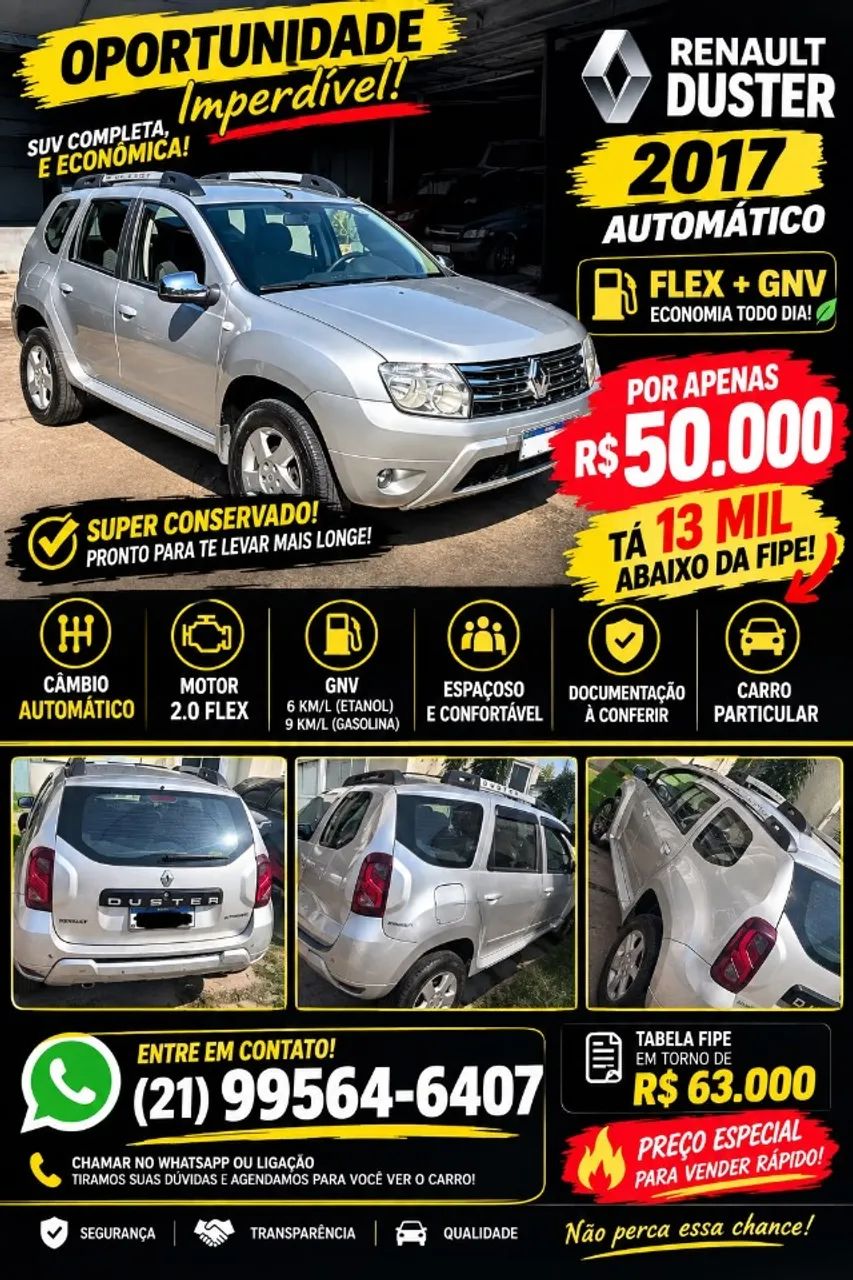 Renault Duster Dynamique 2.0 Hi-flex 16V Aut. 2017