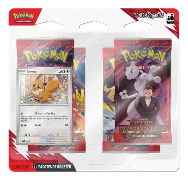 Case Lacrada Pokémon Blister Quadruplo Rivais Predestinado - Foto 3