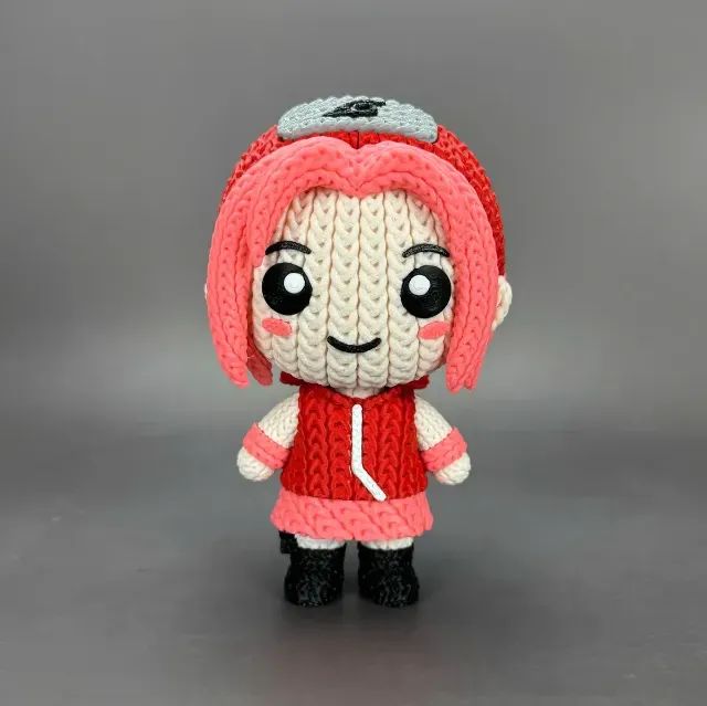 Sakura Naruto Boneco 3D Estilo Crochê 20cm - Foto 5