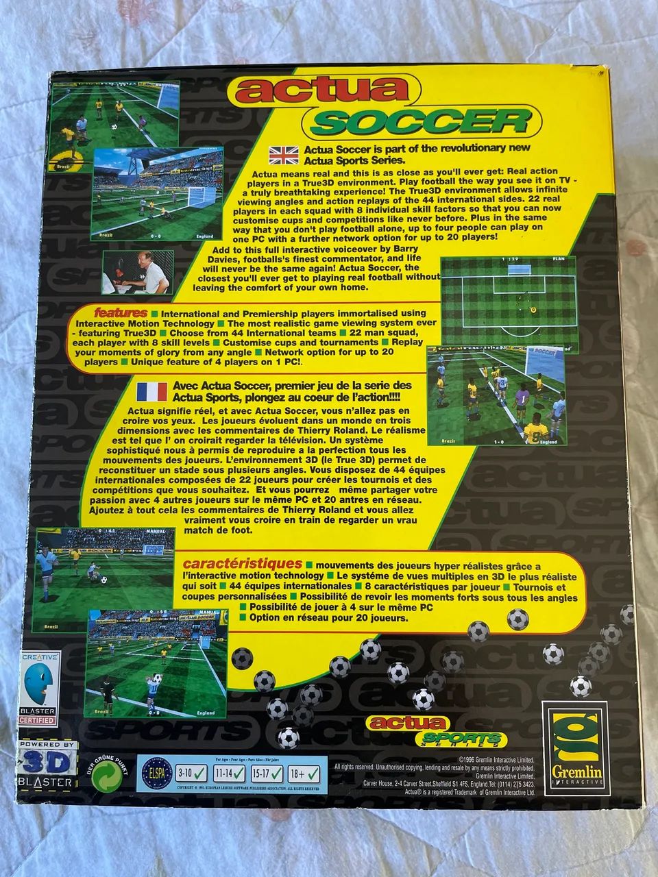 Jogo de PC - Actua Soccer - Big Box - Foto 2