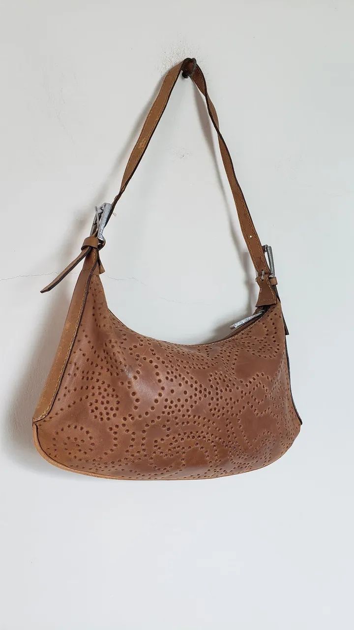 BOLSA LUZ DA LUA CARAMELO COURO  - Foto 2