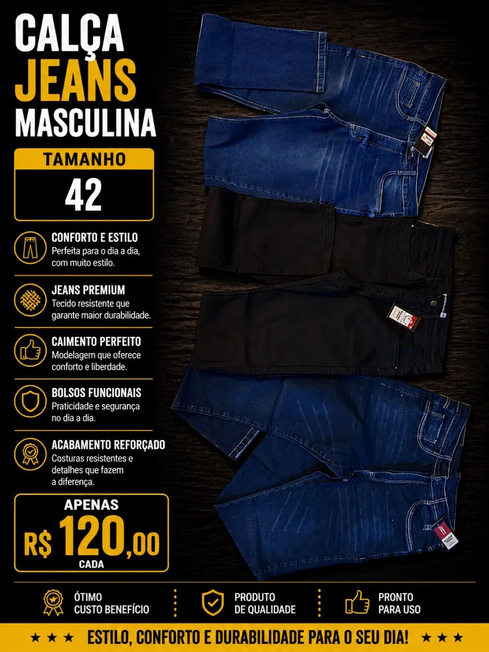Calça Jeans - Foto 3