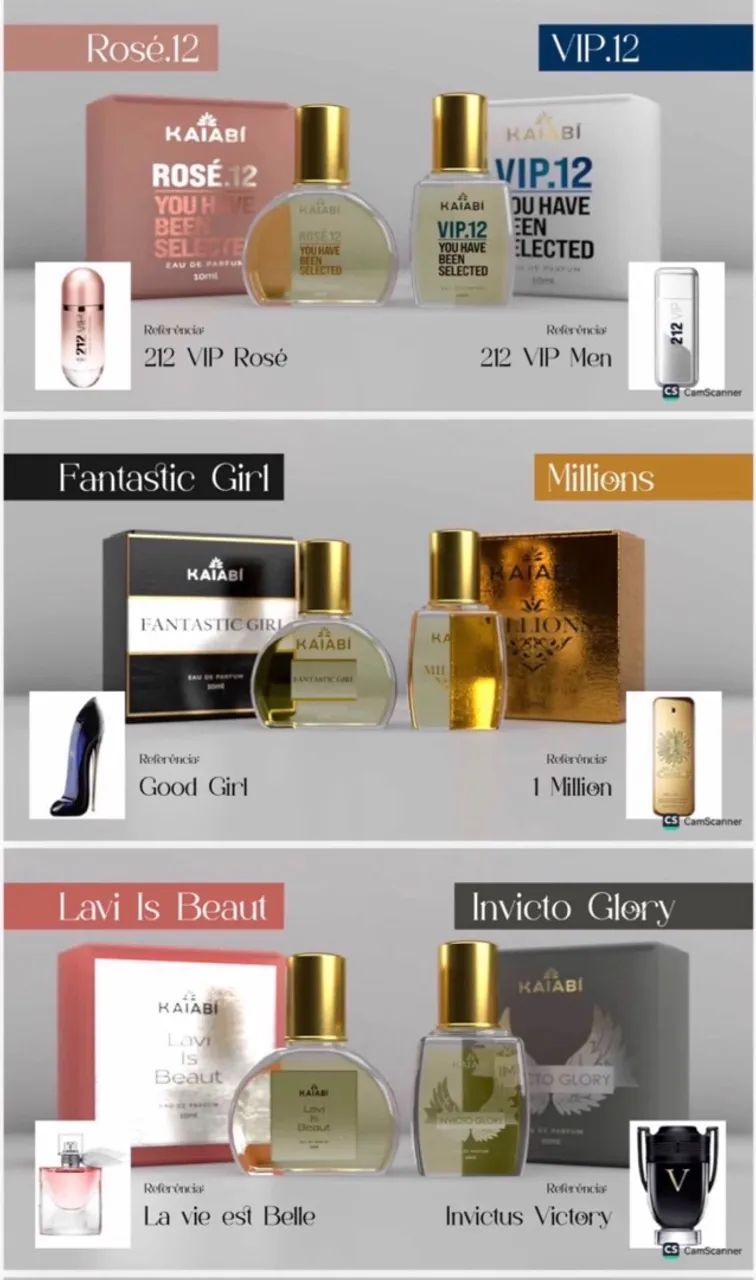 Perfumes da marca KAIABI