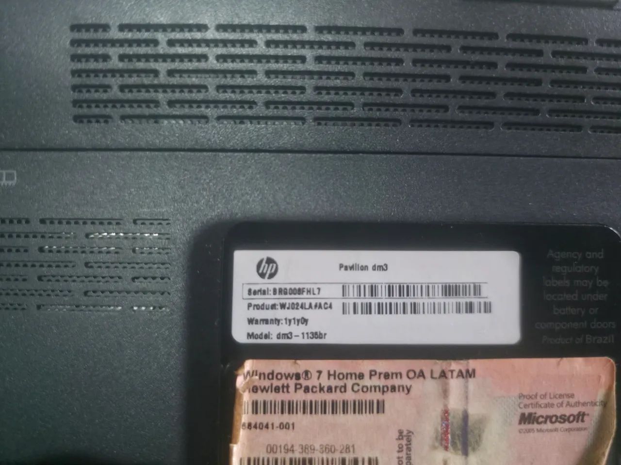 Carcaça notebook hp pavilion dm3 1135br - Foto 5