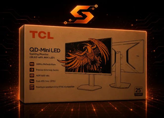 Monitor Gamer TCL 25 Polegadas QLED Mini LED Fast IPS Full HD 300Hz 1ms