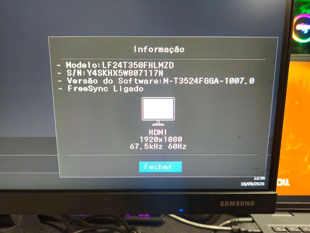 Monitor Samsung 24" 75Hz T350 AMD Freesync - Foto 3