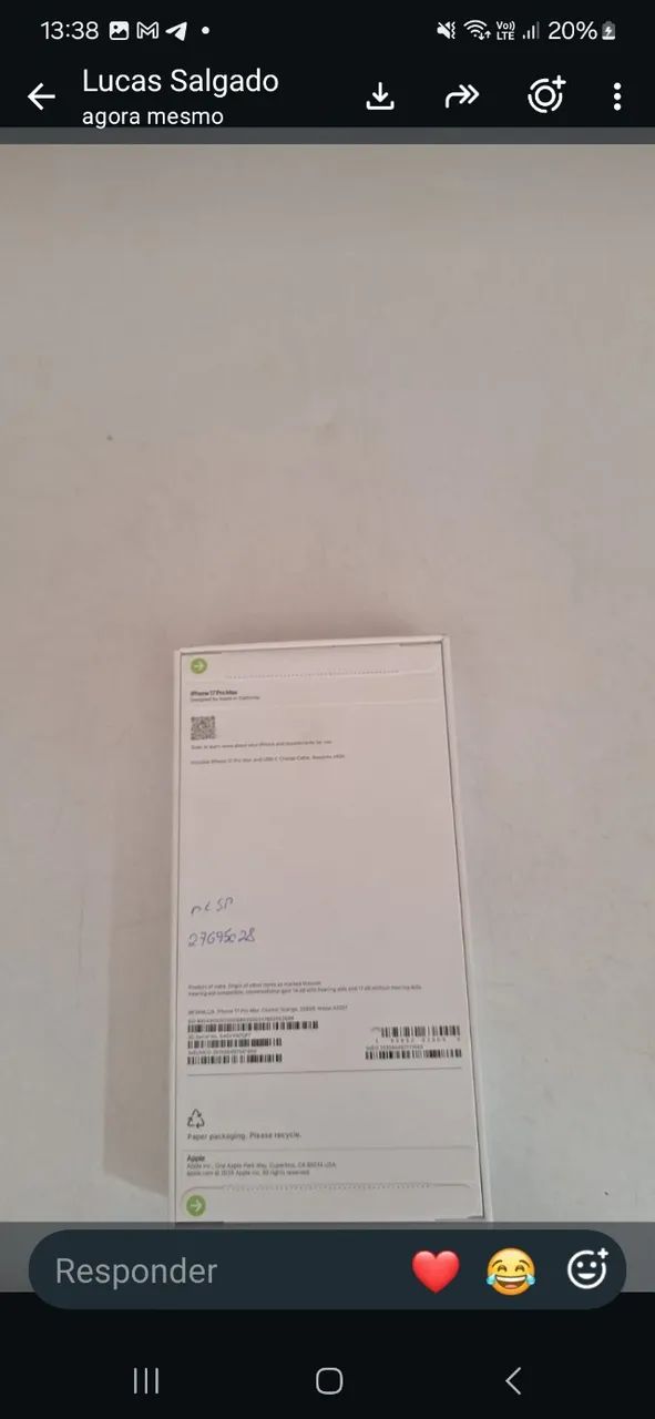 Iphone 17 pro max 256 GB