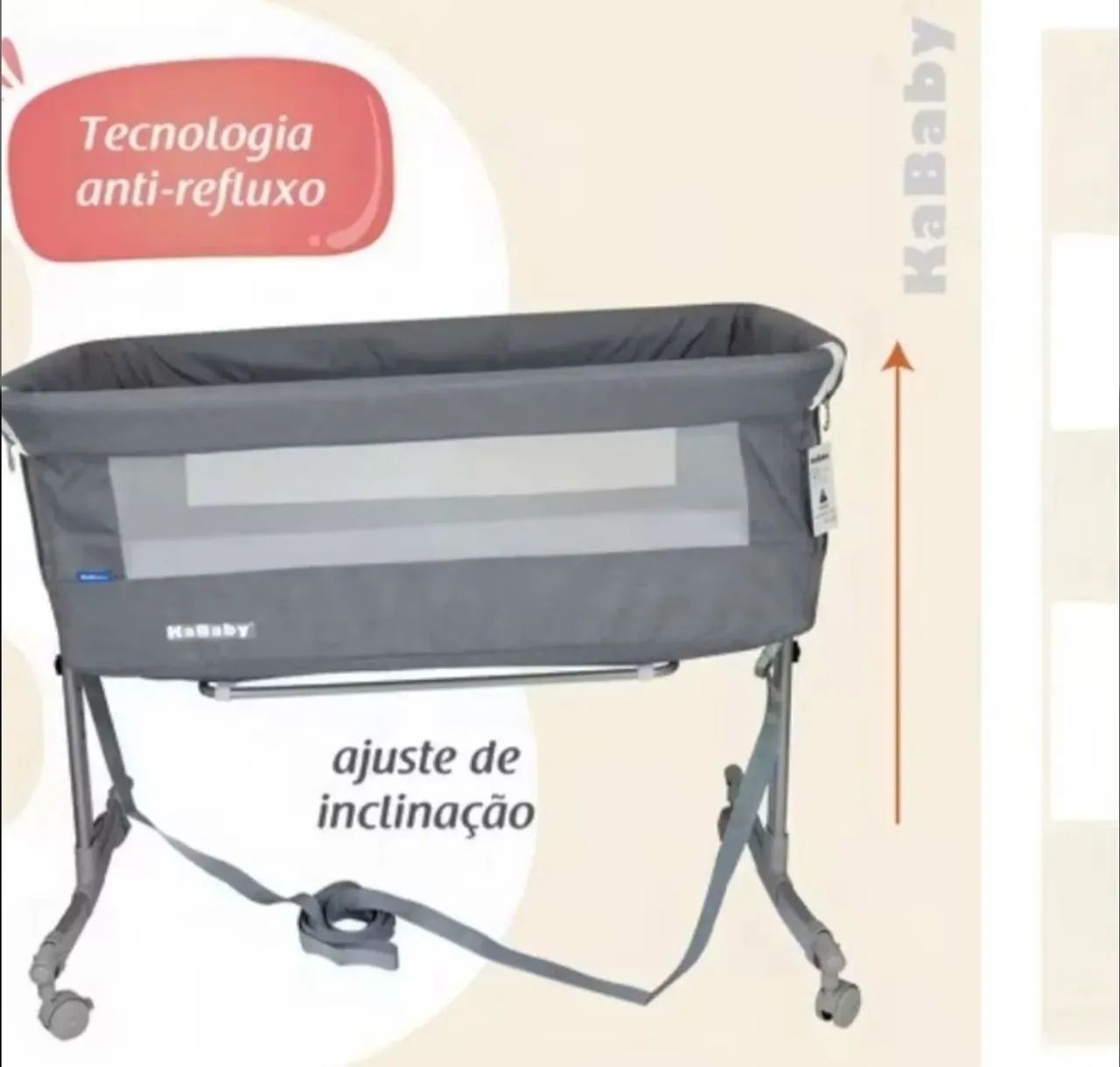 Berço portátil kababy com função balanço. - Foto 2