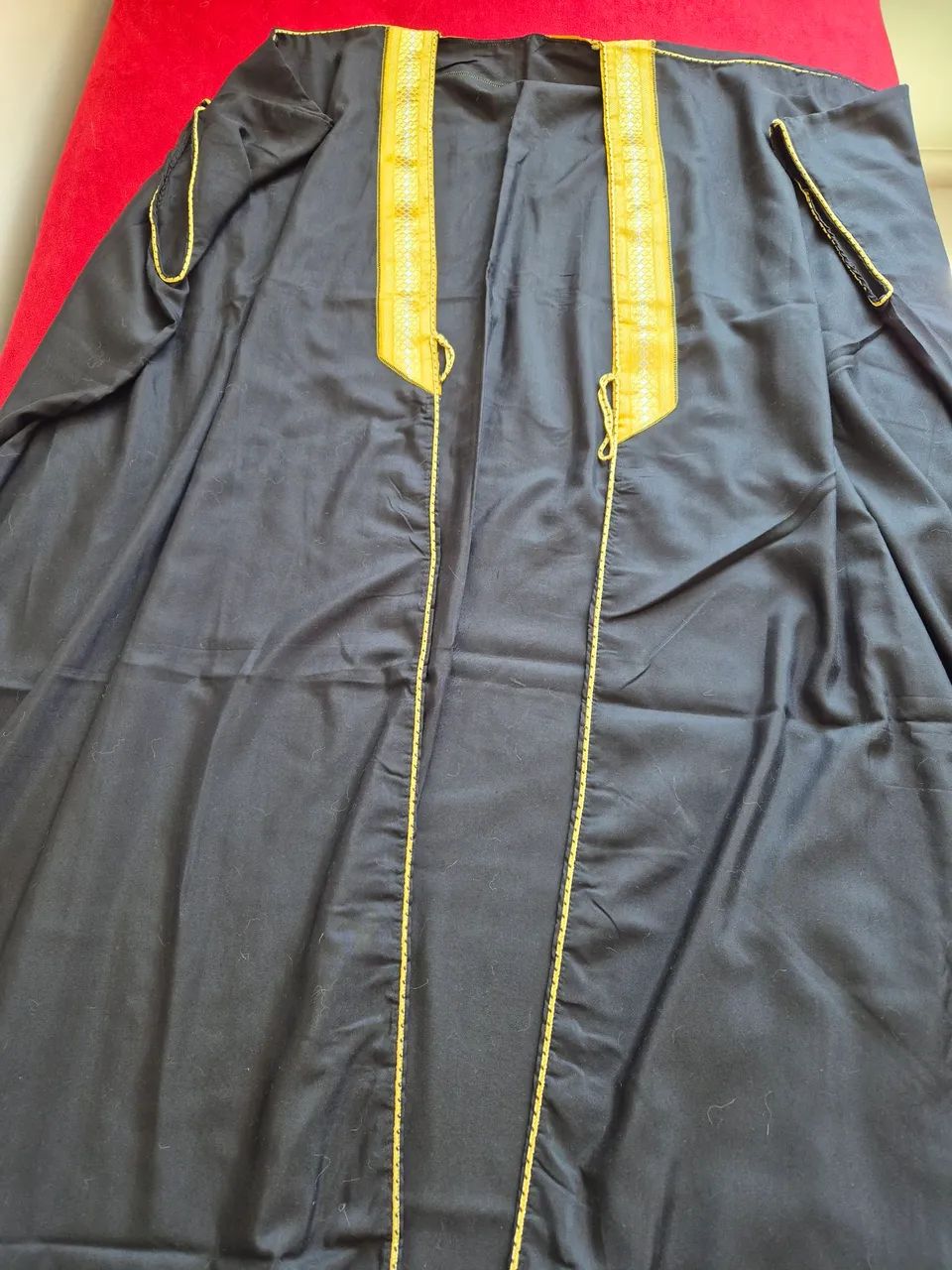 Túnica árabe (Bisht) preto  - Foto 2
