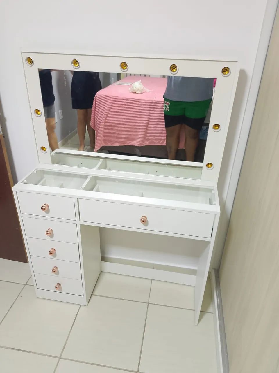 Penteadeira camarim 6 gavetas  - Foto 4