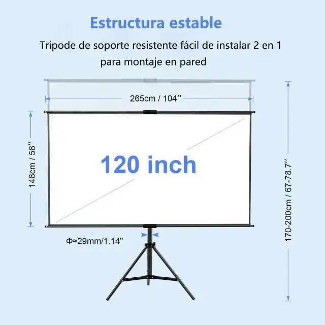 Tela de Projeção 120 polegadas - Foto 2
