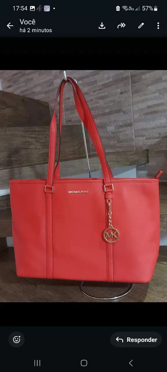 Bolsa Michael Kors,  Nova, Cor: vermelha, Original...