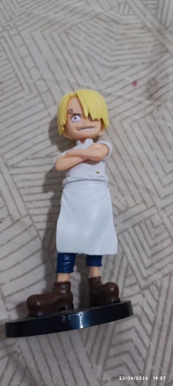 Kit 2 Action Figures One Piece - Luffy e Sanji Cozinheiro (Estilo Chibi Mini) - Foto 3