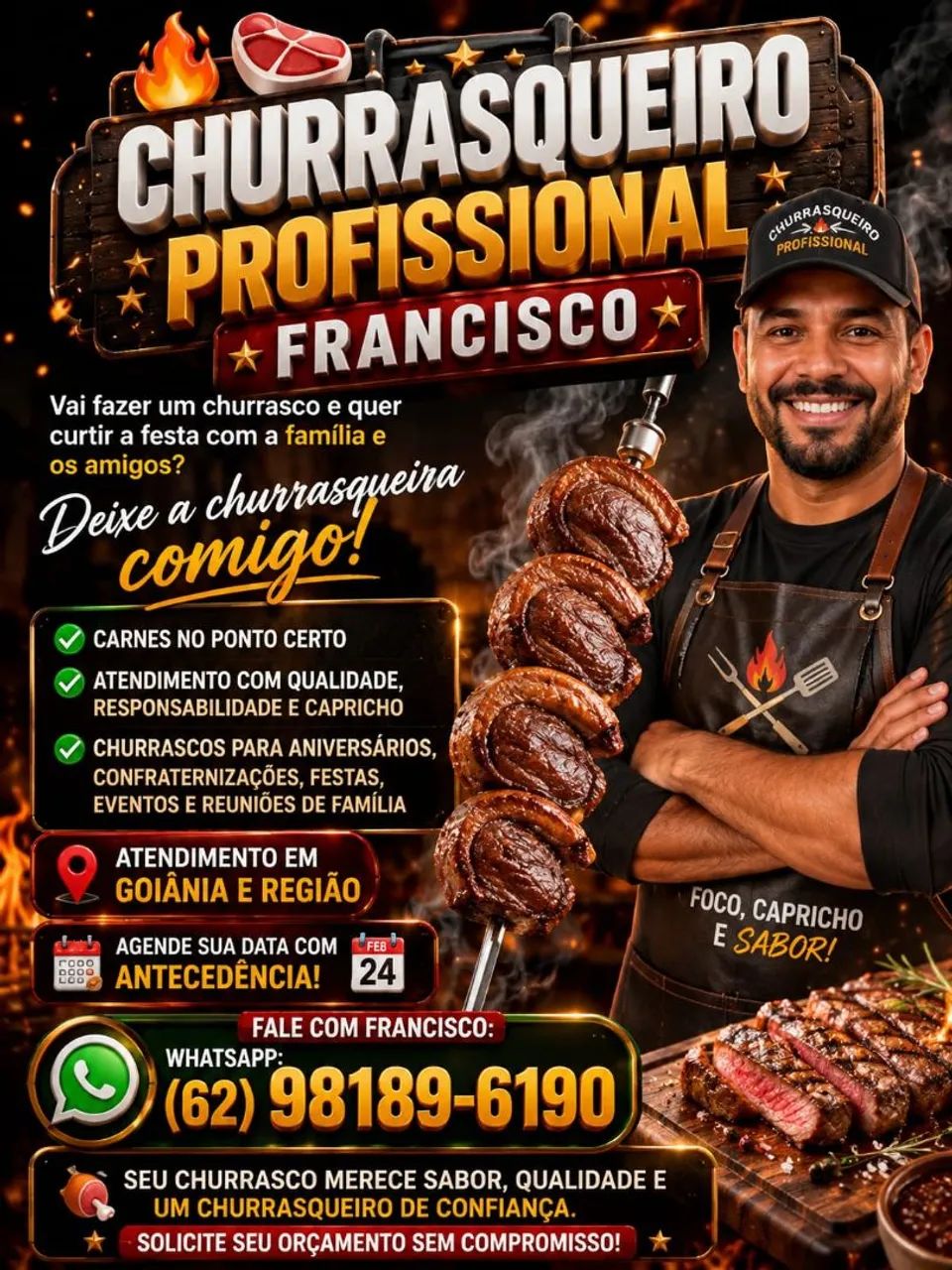 Churrasqueiro profissional 