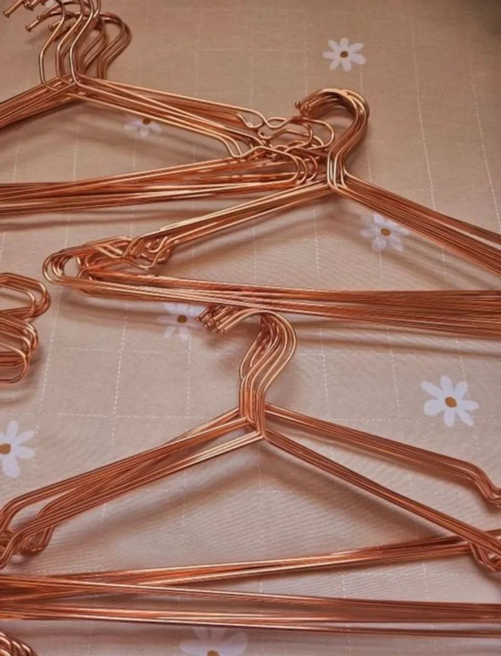 kit 50 cabides metal rose gold