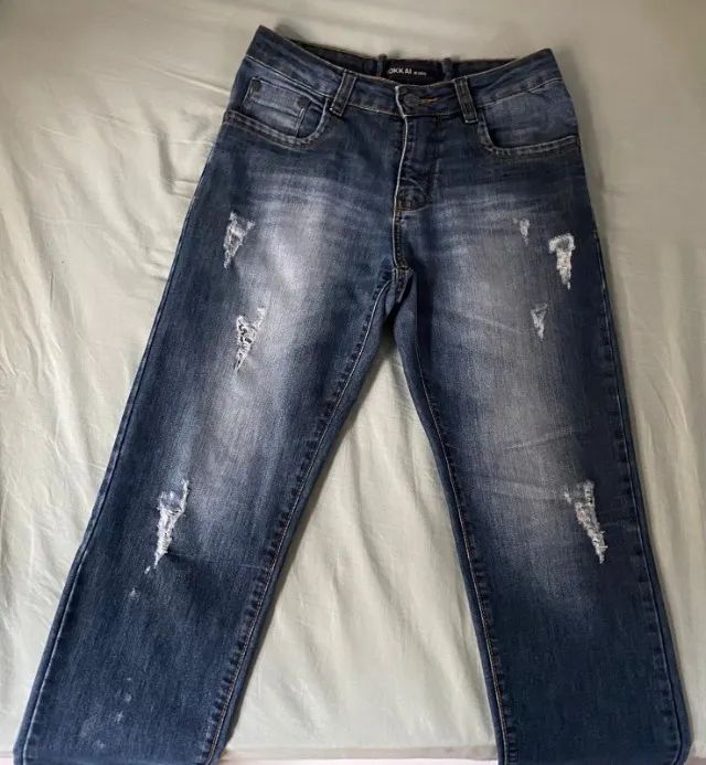 Calças Jeans nº 38 - Preta e Azul - Foto 3