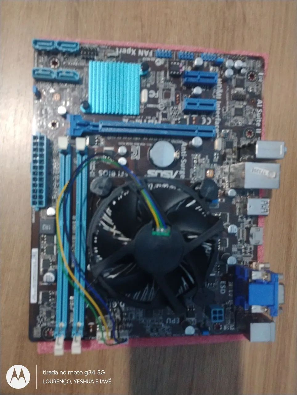 KIT PLACA MÃE ASUS COM I3 TERCEIRA GERAÇÃO+PENTE DE 4GB+COOLER CPU+CABO SATA - Foto 3