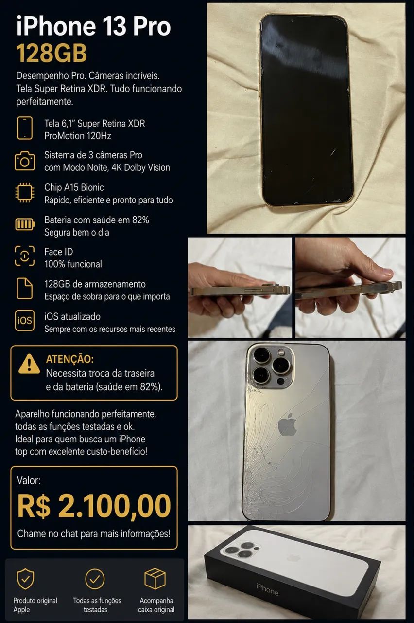 IPhone 13 Pro - Celulares e Smartphones - Santa Paula, São Caetano