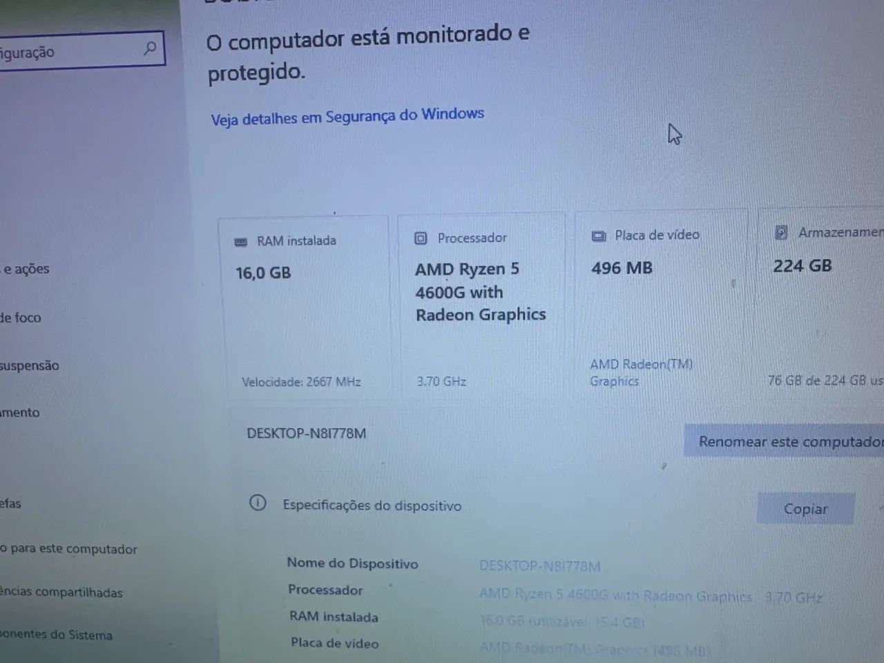 Computador ryzen 5 ssd 240 16gb - Foto 3