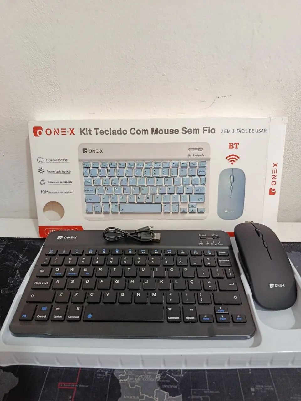 Kit teclado e mouse Slim recarregável via bluetooth / OFERTA IMPERDÍVEL 