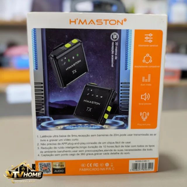 Microfone Lapela Hmaston Duplo + Entrega Grátis  - Foto 3