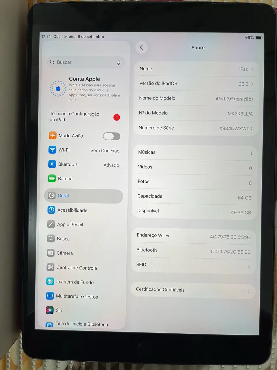 Ipad 9 geração 64 gb - Foto 2