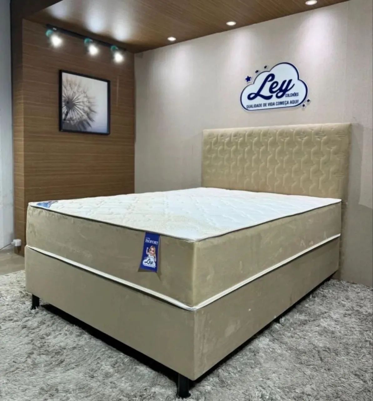 Cama box Solteiro molas ensacadas Ouro luxo Base+Colchao em mega Promoção  - Foto 3