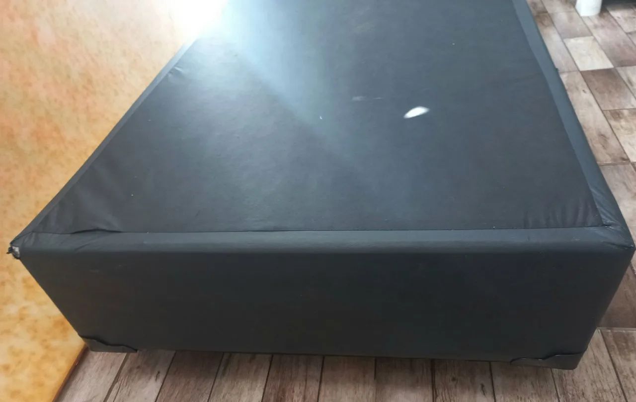 Cama box solteiro corino preto  - Foto 3