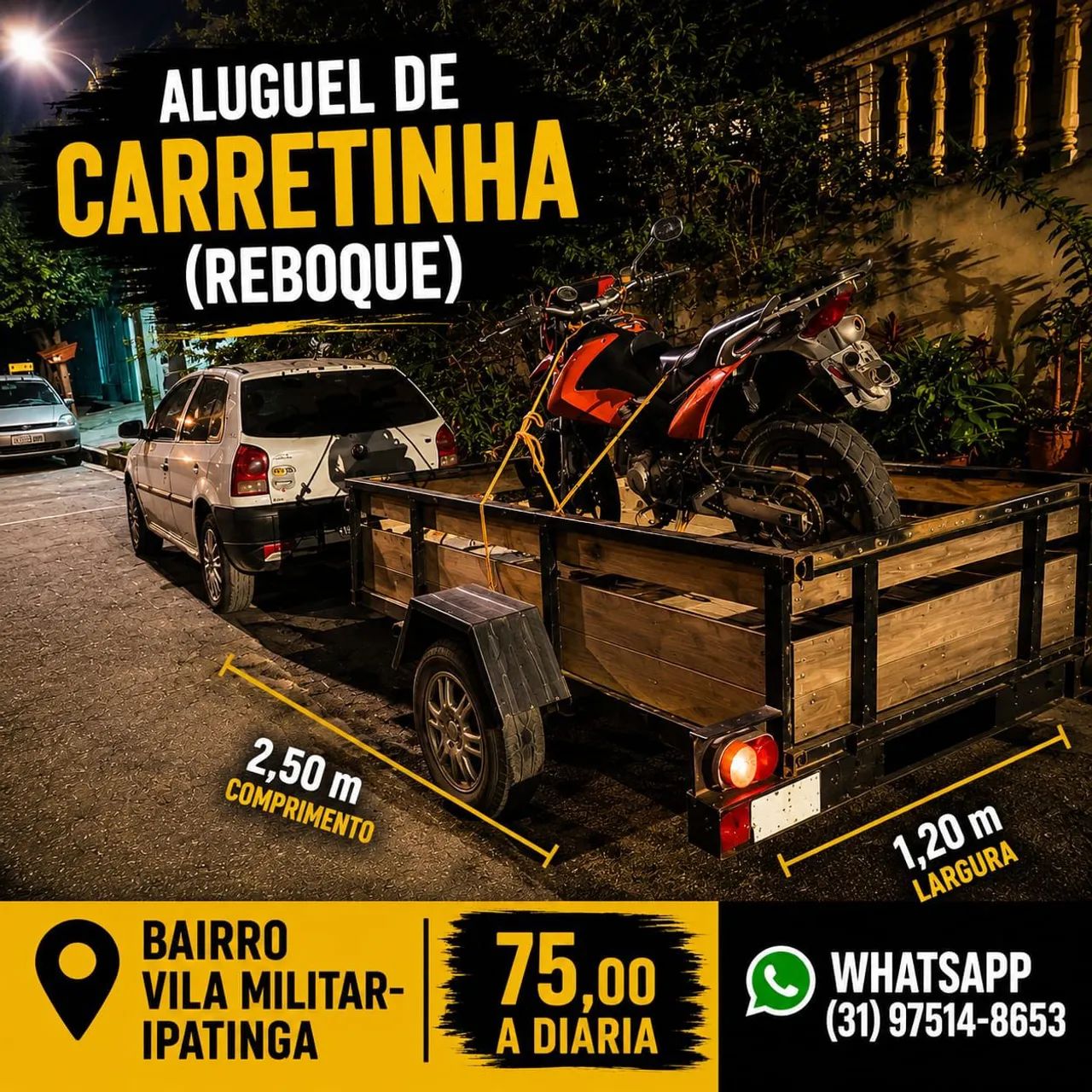 Aluguel de carretinha (Reboque) * - Foto 2