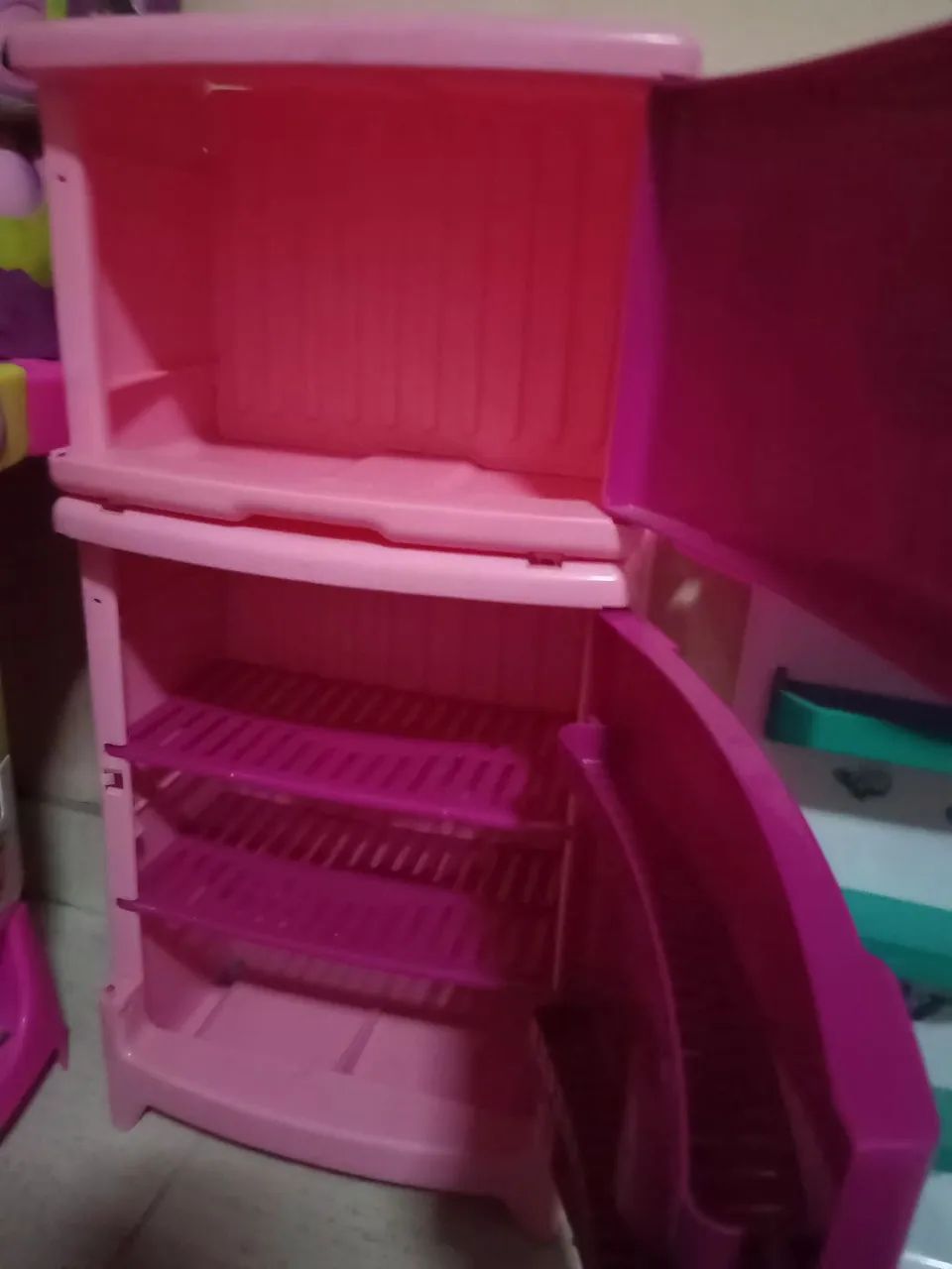 Geladeira infantil rosa da Disney  - Foto 3