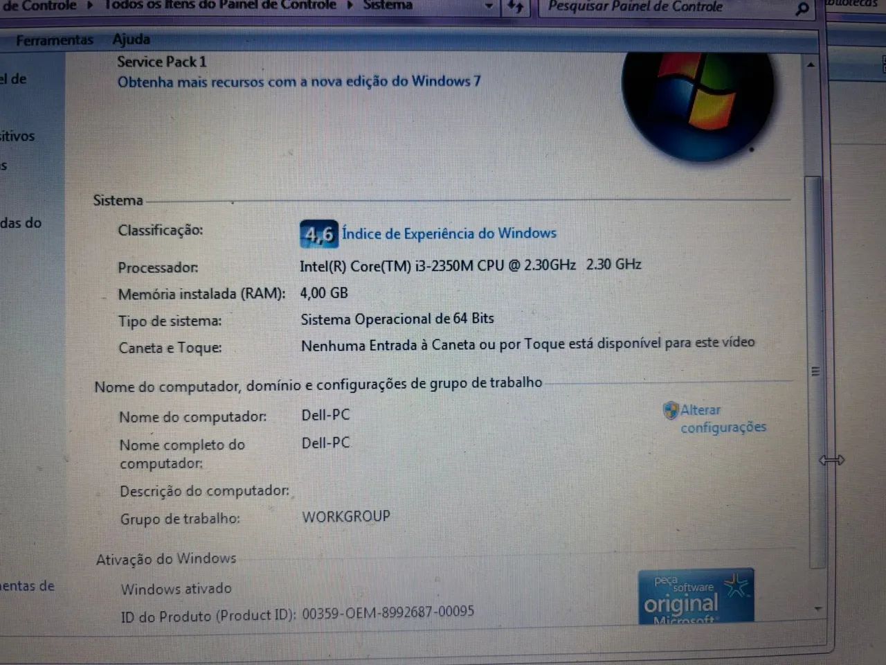 Notebook Dell Inspiron - 4 Gb RAM, 120 Gb SSD, i3 (2ª geração), 14 Polegadas - Foto 2