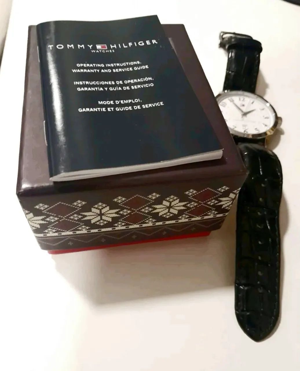 Relógio Tommy Hilfiger - couro preto - Foto 5