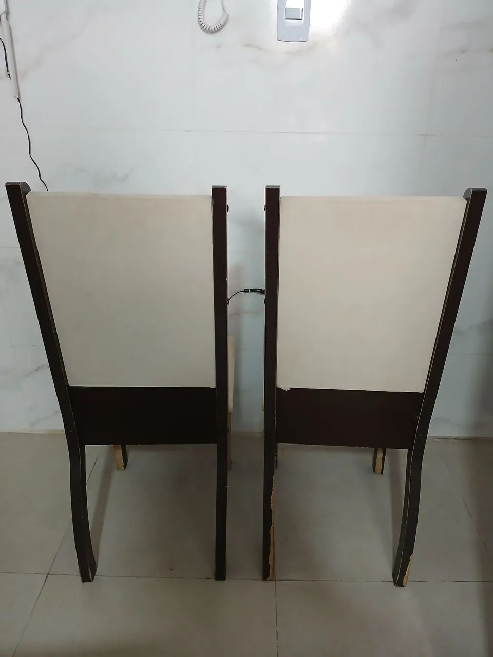 Vendo 2 cadeiras madesa em mdf madesa usada - Foto 2