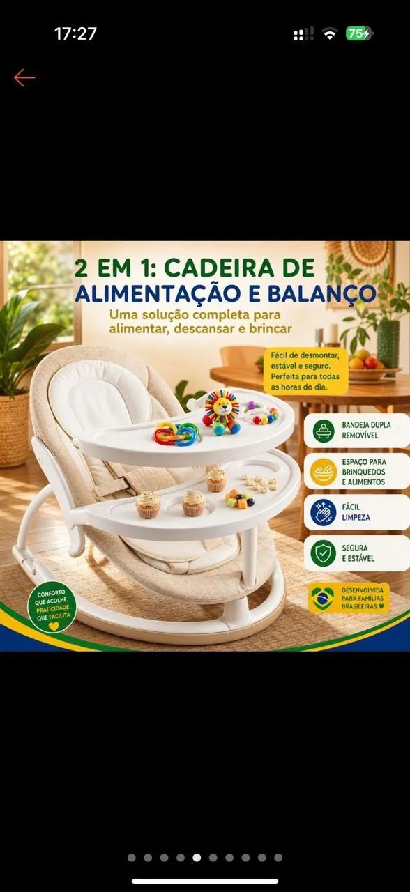 Balanço Elétrico Multifuncional para Bebê - Bluetooth e Controle - Foto 3